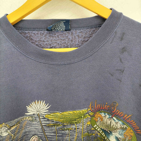 ヴァンヒューゼン VAN HEUSEN 90S USA製 プリントスウェット メンズ import:XL